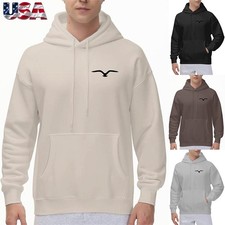 Men Hoodie Casual Pocket Hooded Sweatshirts Pullover Sweater Coat Tops US STOCK