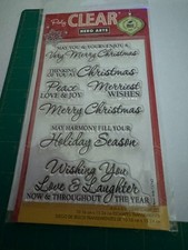 Hero Arts Poly Clear Christmas Sentiment Stamps