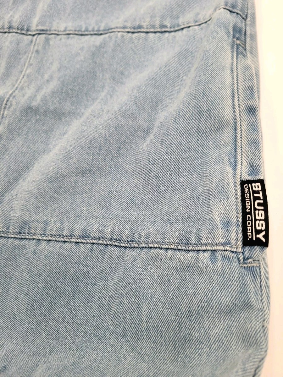 STUSSY パッチワークデニムパンツ Webster Pant ライトブルー STUSSY パッチワークデニムパンツ Webster Pant ライトブルー