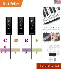 Comprehensive Piano Note Stickers for Beginners   Easy Install  Remove Labels