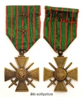 Croix de Guerre 1914-1918. With 2 stars. Bronze. France. 1°GM/ WW1°