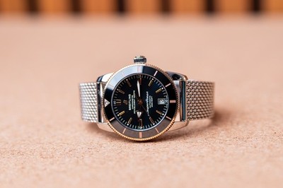 2025 Breitling Superocean Heritage 42mm Rose Gold Bezel Steel Bracelet COMPLETE