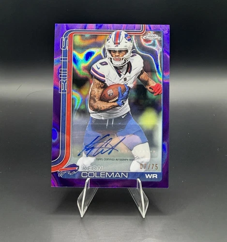 2025 Topps Chrome Keon Coleman Chrome Autographs (RAW)