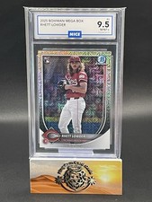 Rhett Lowder 2025 Bowman Chrome Mega Box Mojo Refractor Rookie Reds #6 NICE 9.5
