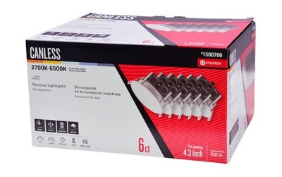 SEALED -  12 - Lights Utilitech Color Changing White 4-in 580 -Lumens Switchable