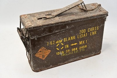 Stahl Munitionskiste 200 Patronen 7,62 mm LEER L13A1 LNK MK1 1975