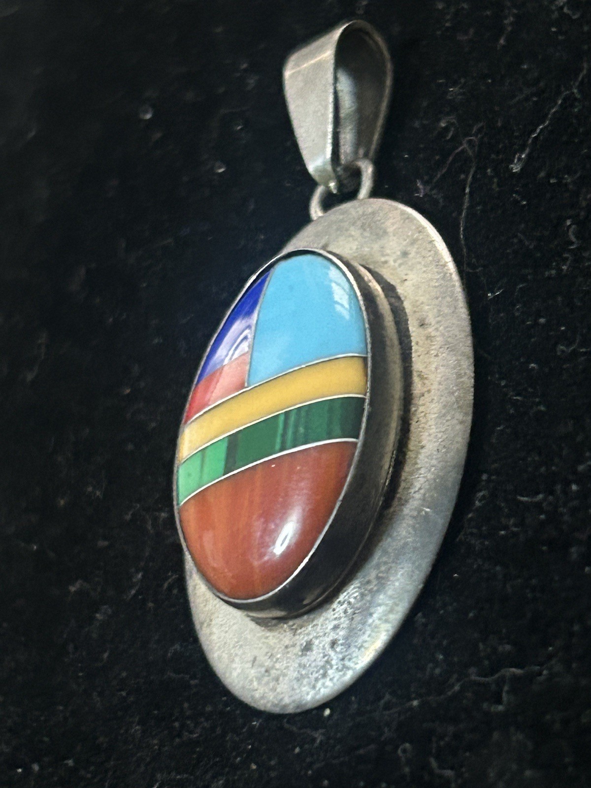 Native Sterling Ella Peter Multi Stone Pendant - image 2