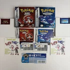 Pokemon Ruby & Sapphire Gameboy Advance AUTHENTIC Complete in Box CIB Cards