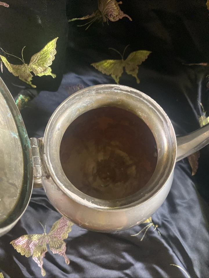 古董BSC铜制银茶壶 — 第 2/4 张图片