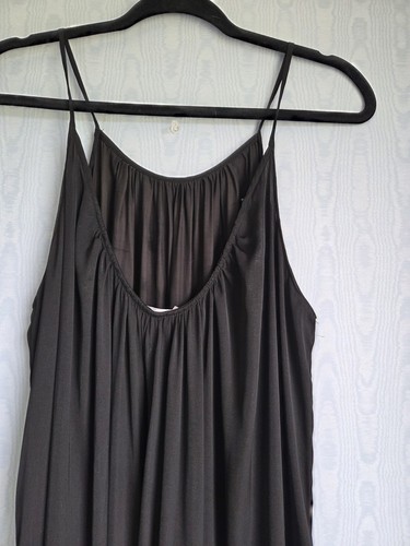 Lush Womens Ruffle Hem Maxi Sleeveless Size Large Black Flowy Dress - Picture 5 of 8