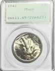 1941  Walking Liberty Half -  PCGS MS 65 GEM - Rattler - Graet Luster
