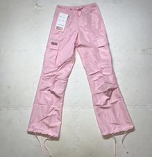 Vintage UFO Pink Parachute Pants Womens XXSmall Pockets Cyber Rave 90s Y2K