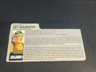 gi joe lot File Card 1986 Sgt Slaughter nice condition