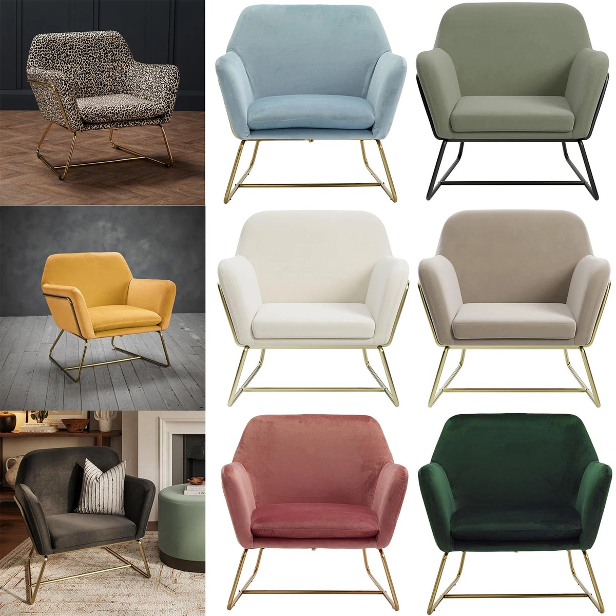 ACCENT ARMCHAIR 1 SEATER OCCASIONAL STATEMENT CHAIR SEAT CHARLES SOFA LOUNGE