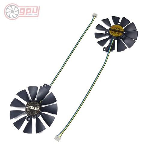 Asus RTX 2060 2070 2080 DUAL OC Replacement GPU Graphics Card Fans FDC10U12S9-C - Picture 2 of 8