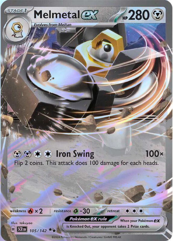 Melmetal ex 105 Pokemon SV07: Stellar Crown Double Rare Foil NP | eBay