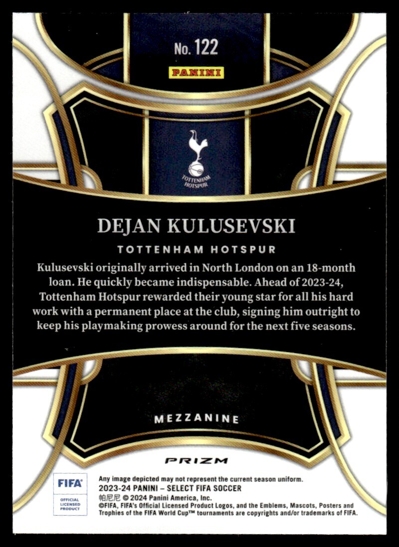 その他 SELECT TOTTENHAM KULUSEVSKI PSA9 2022-23 Select Premier EPL DEJAN KULUSEVSKI White /20 SSP