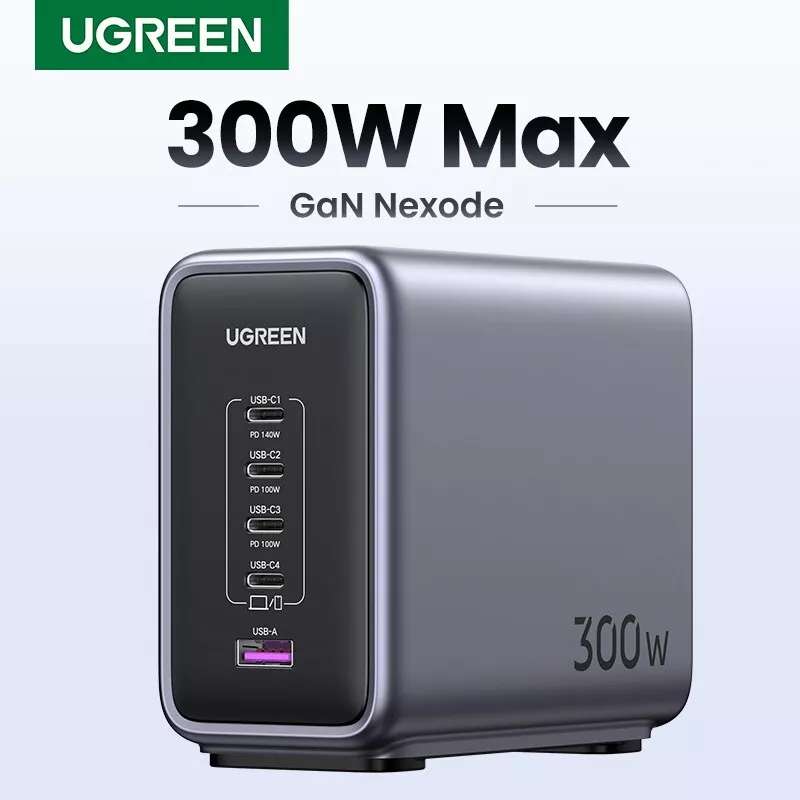 Ugreen Nexode 300W USB C GaN Charger-5 Ports Desktop Charger – UGREEN