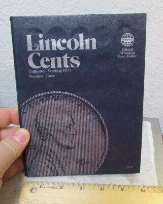 Whitman Coin Folder, Lincoln Cents 1975 & up, #3, coin collecting, used folder