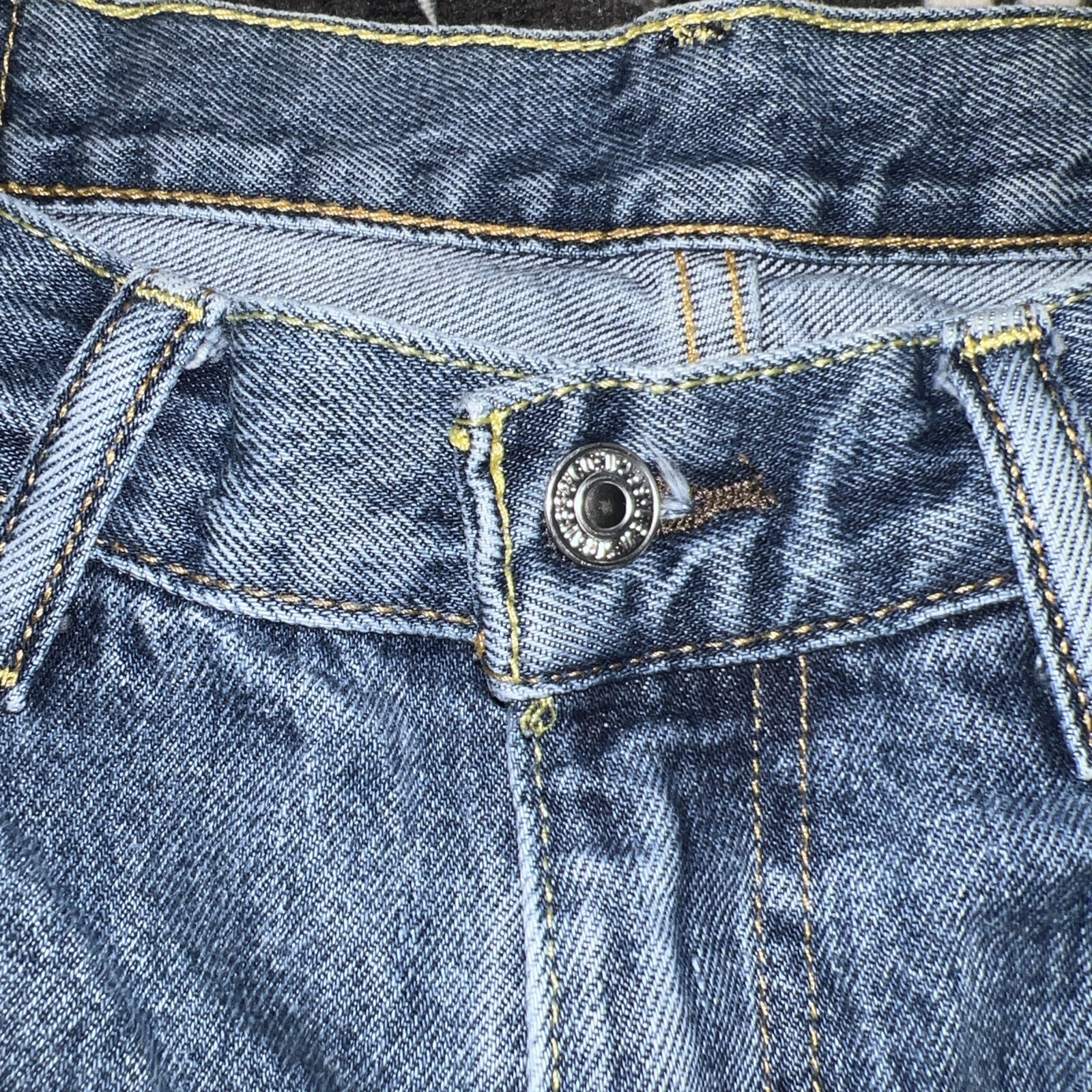 LEVI'S 505 Loose Fit Straight Leg Denim Mens Blue Jeans 36x32 Blank Tag Rare image 3