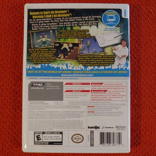 Dood's Big Adventure (Udraw) WII Action / Adventure (Video Game) w/ Manual - Picture 2 of 4