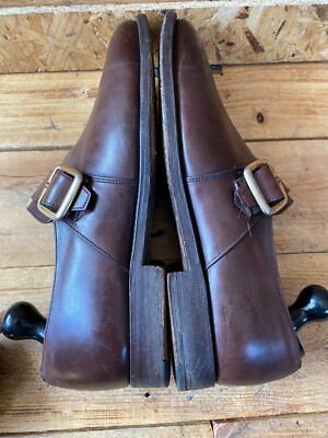 CHURCHS westburry single monkstrap, oxford brown leather shoes sz