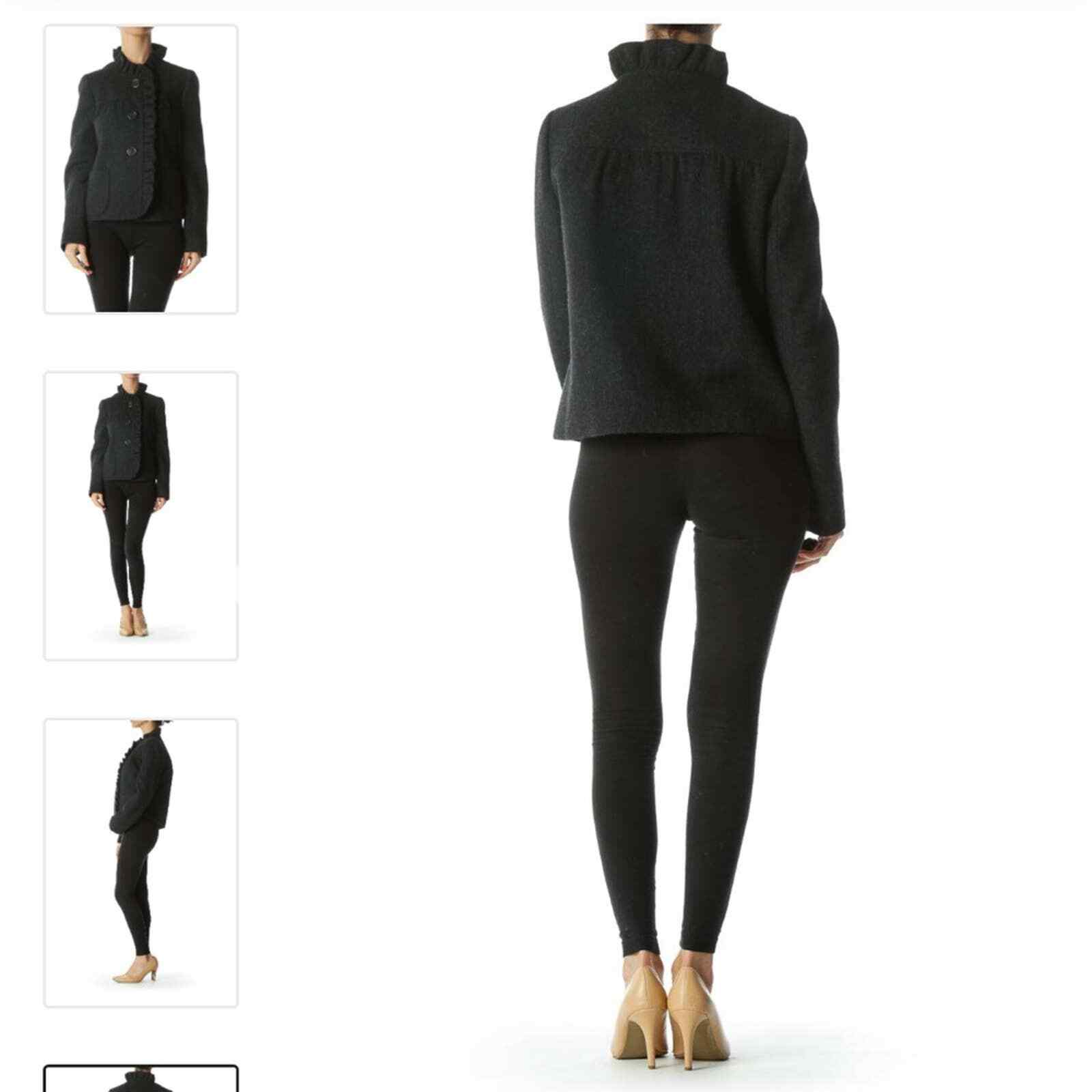 J Crew 100% Ruffled Wool jacket - image 4