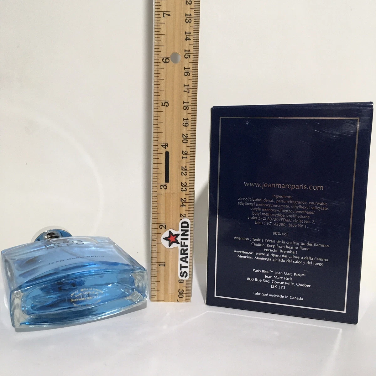 Jean Marc Paris Bleu Eau de Toilette 3.4 oz Spray NEW 100mL  