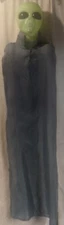 5' Green Alien Hanging Halloween Prop The Paper Magic Group 1999 Five Feet Rare