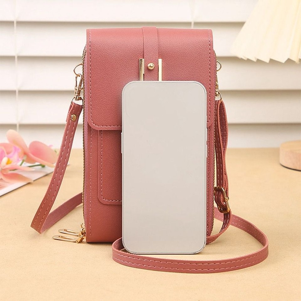 Large Capacity Shoulder Bag PU Leather Mobile Phone Bags Crossbody Bags