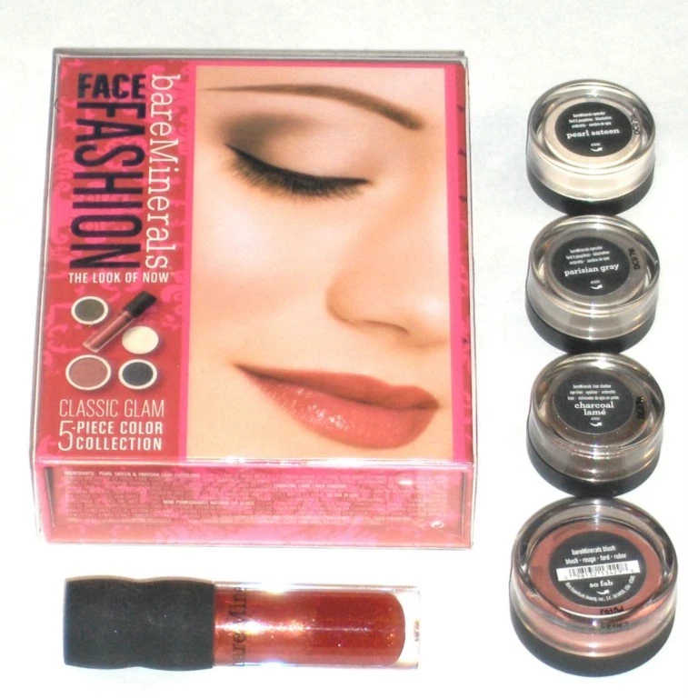 Bare Escentuals bareMinerals Face Fashion CLASSIC GLAM 5pc Kit-NEW