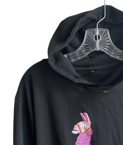 Youth Fortnight Hoodie Sweatshirt “Just Loot it” Llama Size XL Black - Picture 2 of 13
