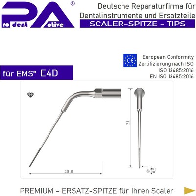 E4D - Scaler Tip geeignet für Verwendung mit EMS  Scaler ¹