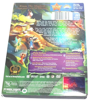 Walt Disney DVD Tinker Bell Cartoon Movie 2008 Pixie Hollow