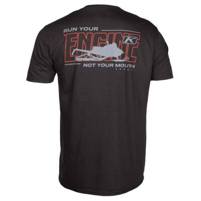 KLIM RUN YOUR ENGINE KURZARM ERWACHSENE FREIZEIT T-SHIRT SCHWARZ HOHES RISIKO ROT