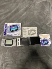 Nintendo Game Boy Advance Handheld System -Glacier (AGB-001) CIB, TESTED, Games