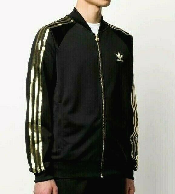MED. adidas OG Men's 50th Annv SST TRACK JACKET Black/24K MED. adidas OG Men's 50th Annv SST TRACK JACKET Black/24K