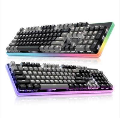 ABKO K702 V1 RGB completely Waterproof Optical Axis Click Gray Mix USB KeyBoard