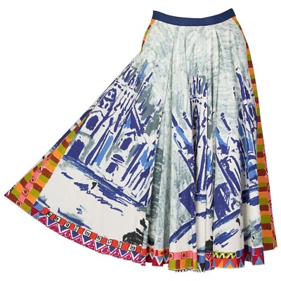 スカート PRADA Pattern Silk Pleats Skirt PRADA Pattern Silk Pleats Skirt