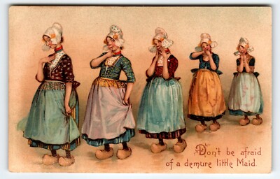 Frances Brundage Postcard Don't Be Afraid Of A Demure Little Maid 6616 Tuck