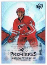 2017-18 UPPER DECK ICE PREMIERES ANDREW POTURALSKI ROOKIE 1065/1299 CAROLINA