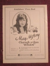 Through A Glass Window &nbsp;- Original 1922 &nbsp;Pressbook &nbsp;- May McAvoy