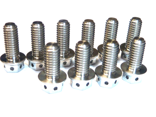 KIT BULLONI DISCO ROTORE FRENO ANTERIORE + POSTERIORE GAS 85 MC 2021-2025 TITANIUM RACE - Foto 4 di 12