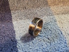 West Virginia Handcrafted Washington Quarters coin ring, size 8 2005