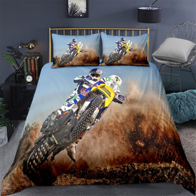 Motorbike Storm Queen/Single/Double/King Bed Quilt Doona Duvet Cover Set Linen