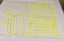 18 K'nex Micro Mini Coaster Track 8.5 Neon Yellow Replacement Part