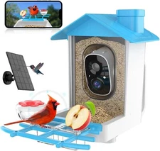"Smart Bird Feeder with Camera, Solar Powered, AI Identify 10,000+ Species