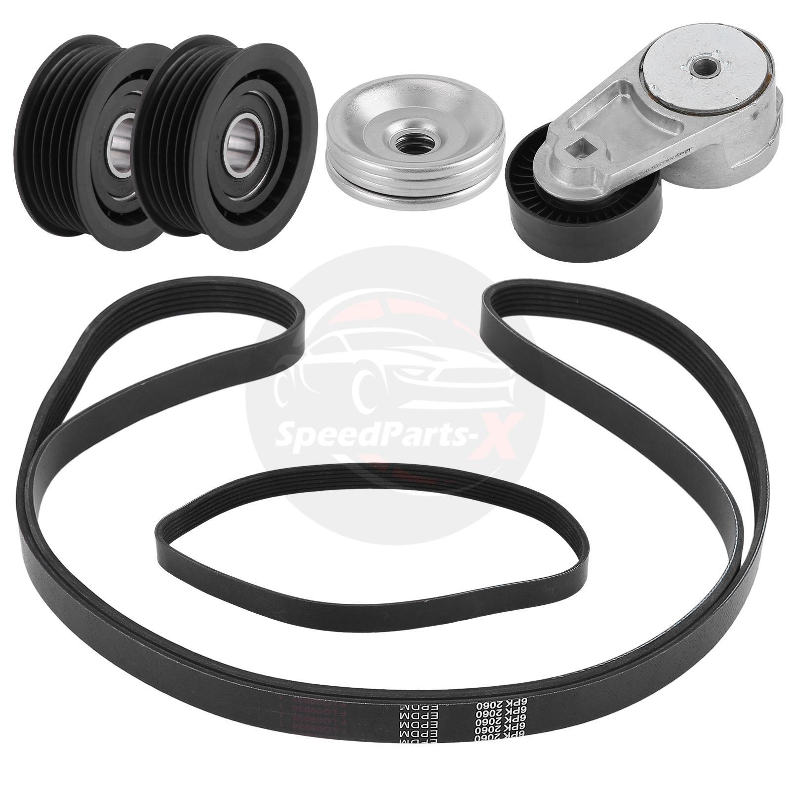 For Maserati Ghibli Levante Quattroporte Drive Belt Replacement Kit 3.0TT V6 4Pc