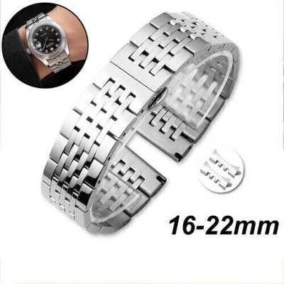 Cinturino per orologio in argento classe reale in acciaio