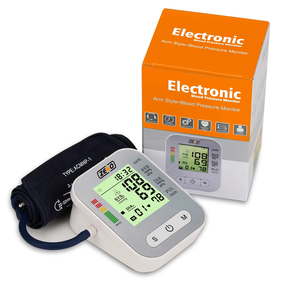 Blood Pressure Monitor - Portable Fully Automatic Digital Upper Arm Blood  Pressure Monitor with Extra Large Cuffs,Large LCD Display BP Monitor for